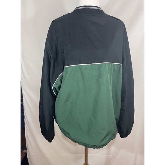 Mizuno Men's Athletic Pullover  Large V Neck Green  With Toggle Waist Lined - Picture 8 of 16